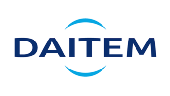DAITEM Logo in blauer Schrift