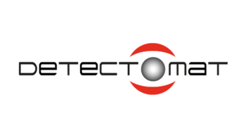 Logo mit rotem Halbkreis und Kugel